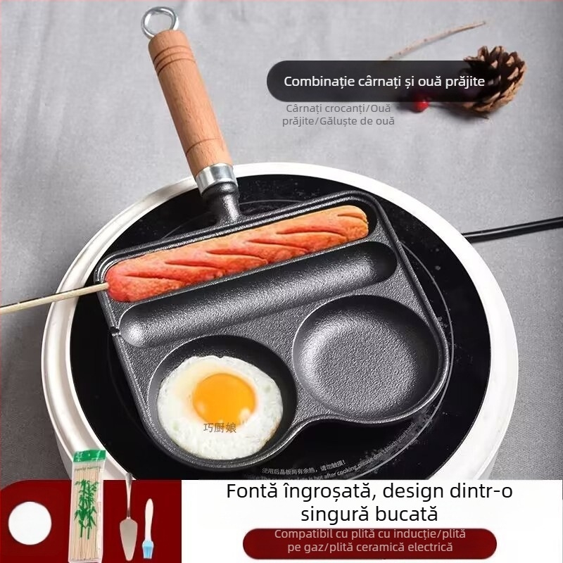 Tigaie grill din fontă pentru cârnați – pătrată, 0,9 kg, fără strat; pentru cârnați, prăjituri din orez, kebab de miel și alimente cu gluten