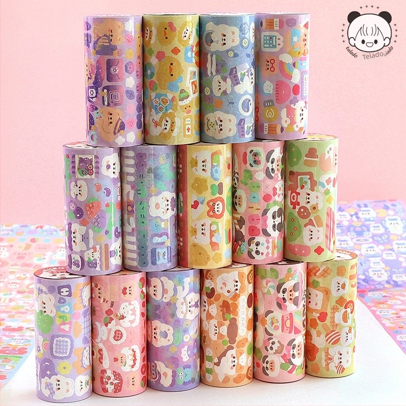Telado set bandă pentru jurnal cu autocolante drăguțe pentru copii – accesorii decorative pentru jurnal