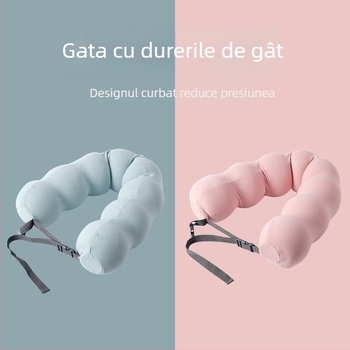 Perna de gât în formă de U cu spumă cu memorie pentru birou, elevi și călătorii – design minimalist