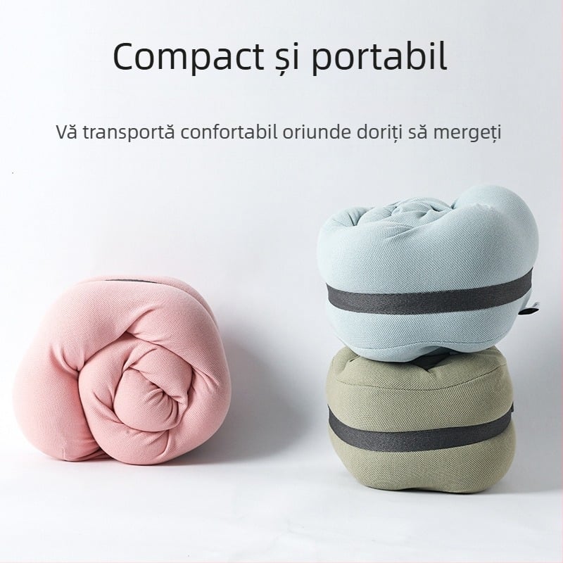 Perna de gât în formă de U cu spumă cu memorie pentru birou, elevi și călătorii – design minimalist