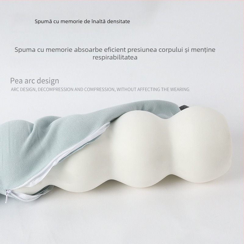 Perna de gât în formă de U cu spumă cu memorie pentru birou, elevi și călătorii – design minimalist