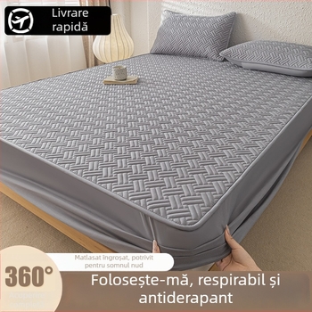 Husă de pat quilted din bumbac, protecție pentru saltea din bumbac spălat, acoperire completă, pentru toate sezoanele