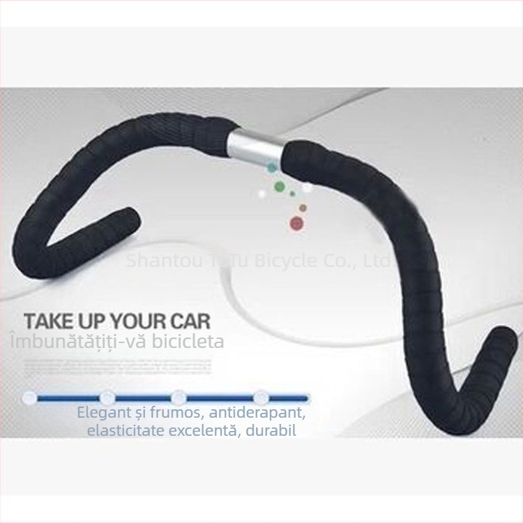 Bandă de ghidon cu model carbon pentru bicicletă fixie, anti-derapare, respirabilă, absorbantă a transpirației — accesoriu pentru bicicletă