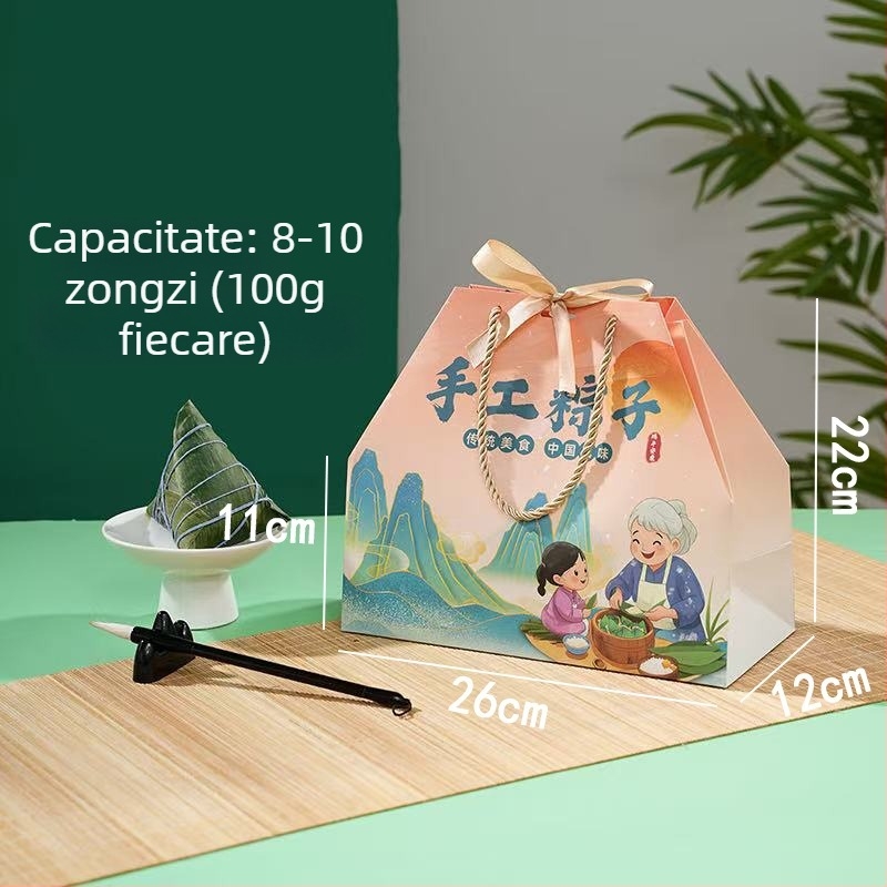 Genți Dragon Boat Festival în stoc, cutii cadou, ambalaj premium pentru rice dumplings, cutii goale de cadouri en gros