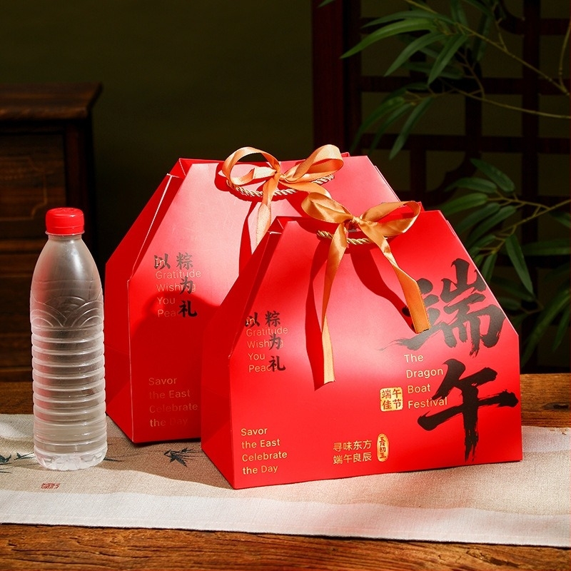 Genți Dragon Boat Festival în stoc, cutii cadou, ambalaj premium pentru rice dumplings, cutii goale de cadouri en gros