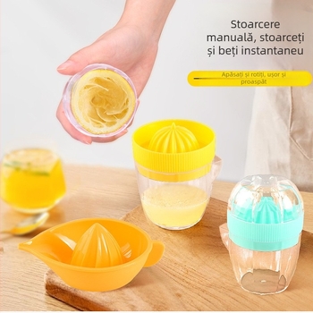 Storcător manual de citrice – storcător portabil din plastic pentru lămâie și portocale, uz casnic