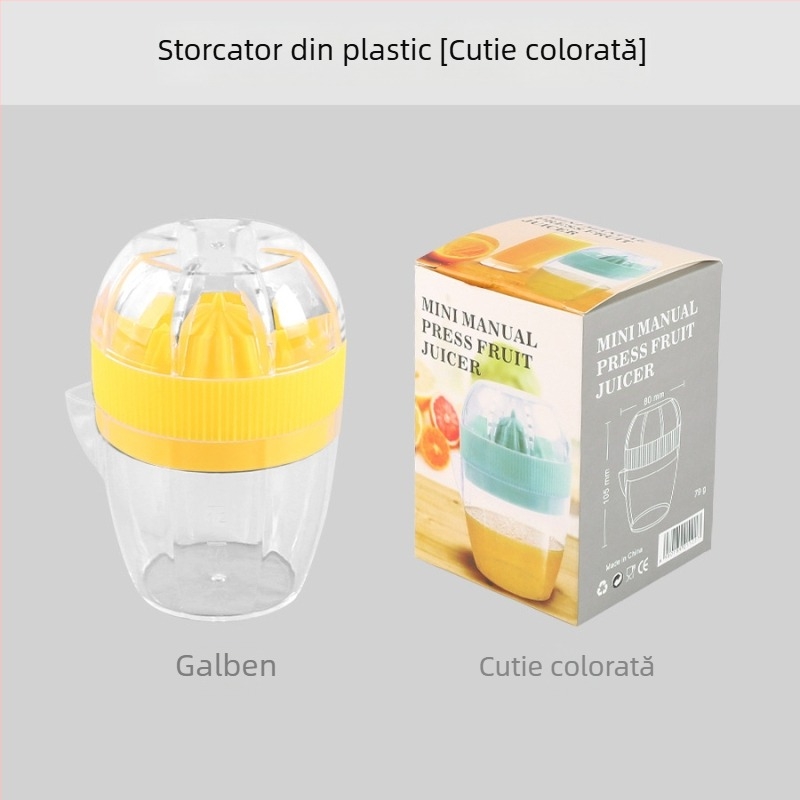 Storcător manual de citrice – storcător portabil din plastic pentru lămâie și portocale, uz casnic