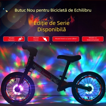 Colorful Knight bicicletă pentru copii pentru echilibru, compatibil KOKUA PUKY, reîncărcabil, lampă Flower Drum, model H05