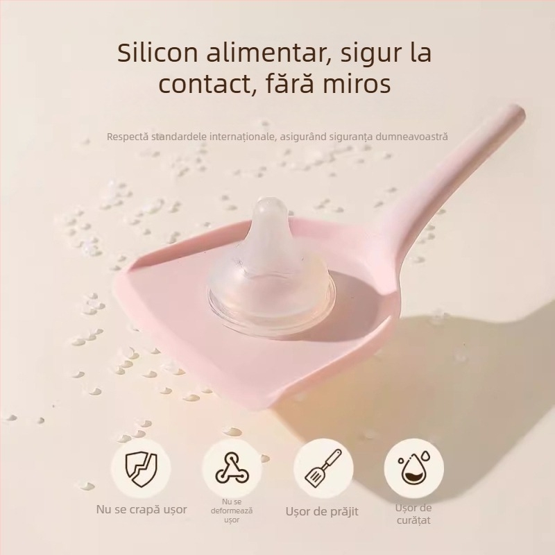 Set silicon lingură și spatulă Kawashimaya x Lulu Pig, rezistent la temperaturi înalte, ustensile de bucătărie, calitate alimentară