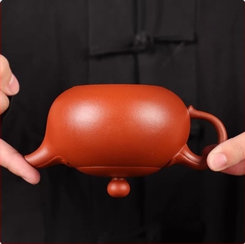 Ceainic Yixing din lut purpuriu, lucrat manual, textură de coajă de portocală și lut roșu, design Fenix, portabil pentru uz casnic și cadou, calitate superioară