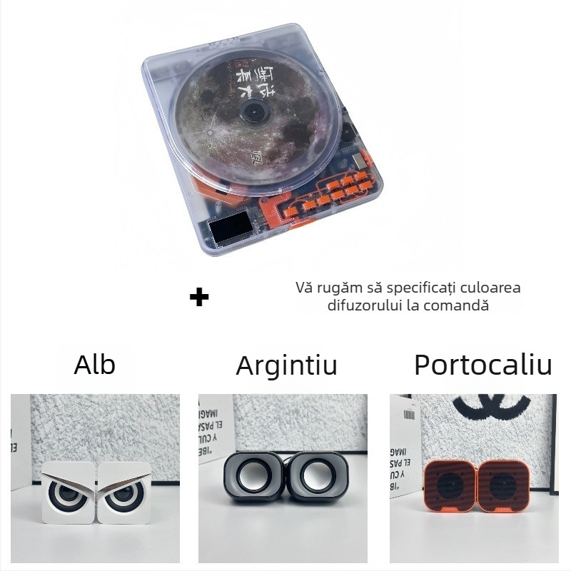 Bayin Box player CD portabil pentru discuri muzicale și învățarea limbii engleze