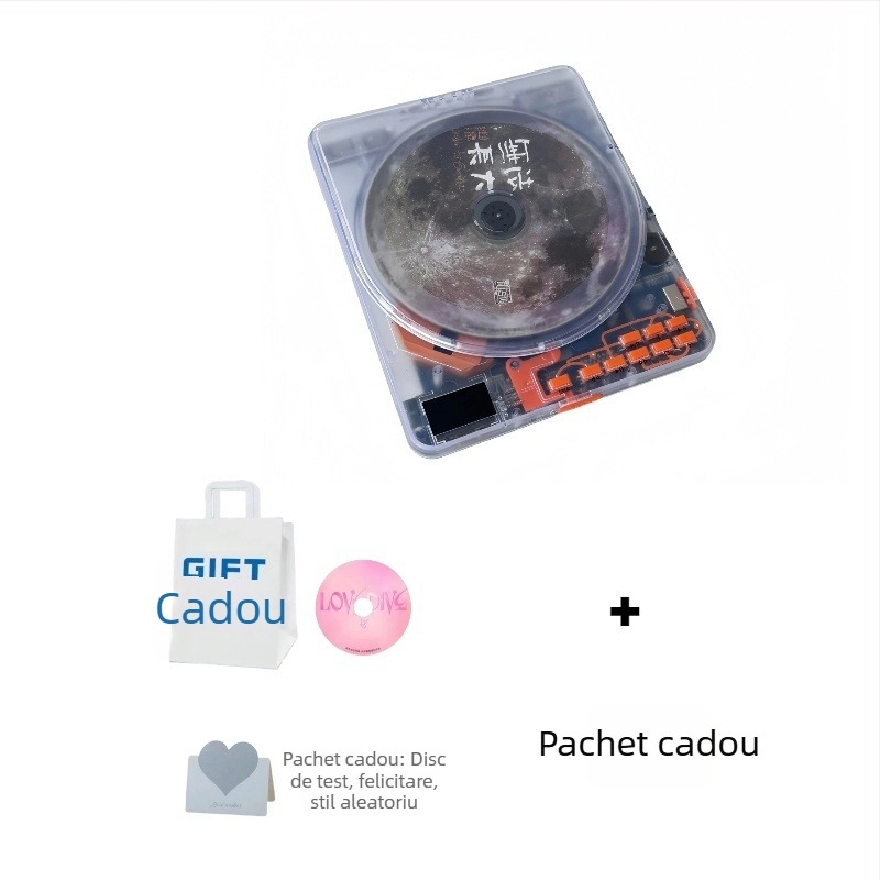 Bayin Box player CD portabil pentru discuri muzicale și învățarea limbii engleze