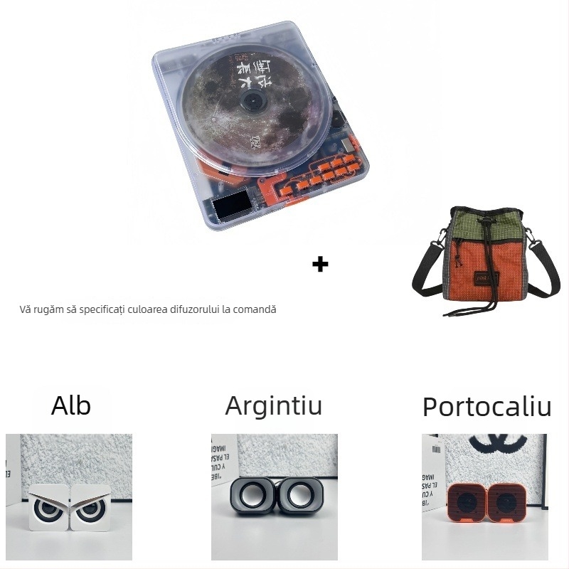 Bayin Box player CD portabil pentru discuri muzicale și învățarea limbii engleze