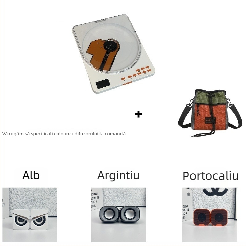 Bayin Box player CD portabil pentru discuri muzicale și învățarea limbii engleze