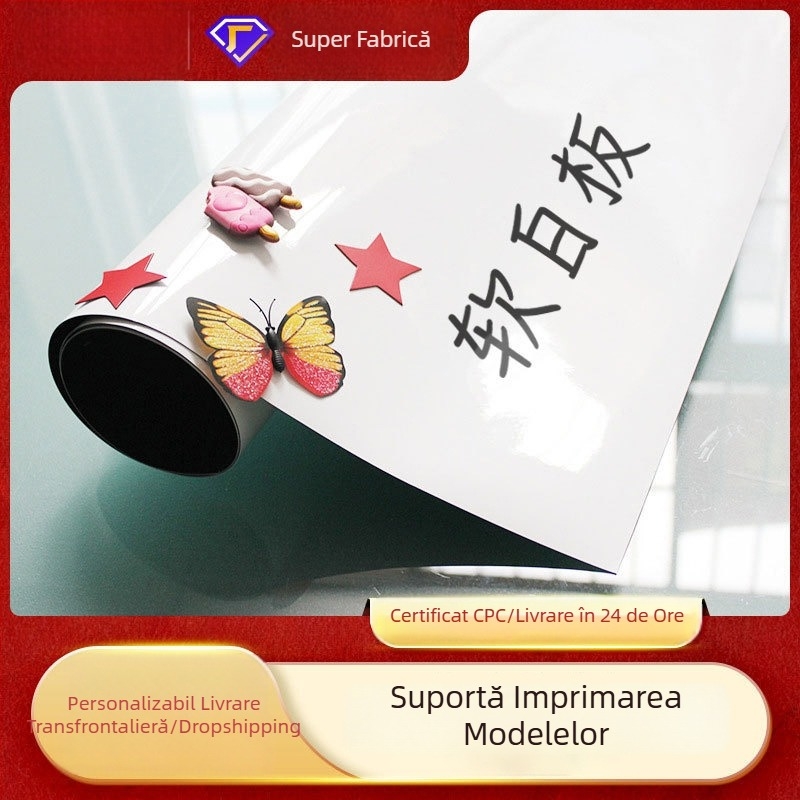 Tablă albă magnetică, cu îmbunătățire, pentru perete de birou; decor mural magnetic pentru copii