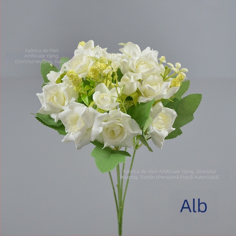 Buchet de trandafiri din mătase – decor de primăvară pentru casă, nuntă și recuzită fotografică