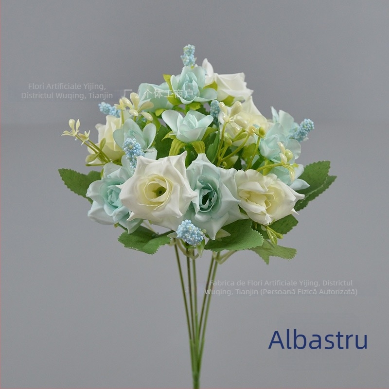 Buchet de trandafiri din mătase – decor de primăvară pentru casă, nuntă și recuzită fotografică