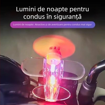 Avion mic LED luminos, alimentat de vânt, iluminare ambientală pentru mașină