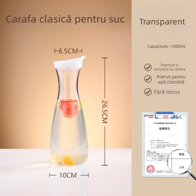 Recipient acrilic pentru apă rece, transparent, rezistent la temperaturi înalte, pentru sucuri și băuturi