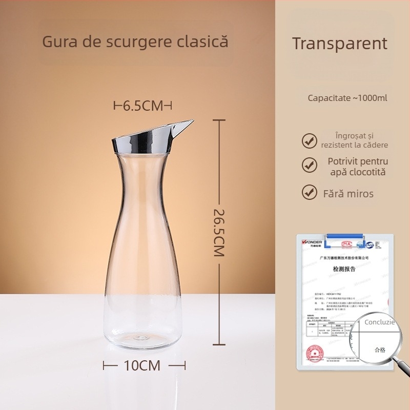 Recipient acrilic pentru apă rece, transparent, rezistent la temperaturi înalte, pentru sucuri și băuturi