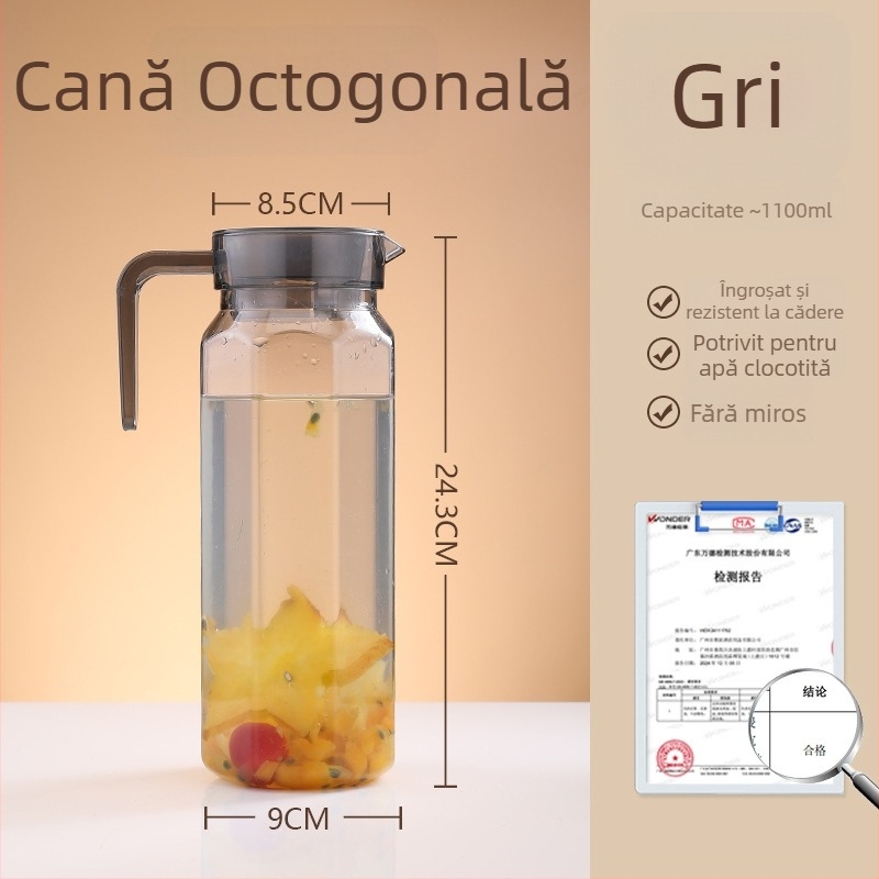 Recipient acrilic pentru apă rece, transparent, rezistent la temperaturi înalte, pentru sucuri și băuturi