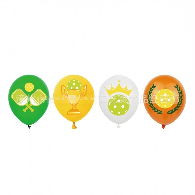 Decor pentru petrecere cu temă Pickleball - banner, stegulețe pentru tort și set baloane