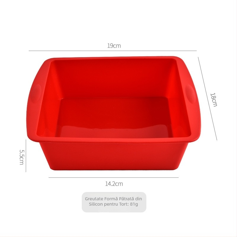 Formă pătrată din silicon pentru prăjituri; pentru chec chiffon și prăjituri tradiționale, coacere în cuptor, uz casnic DIY