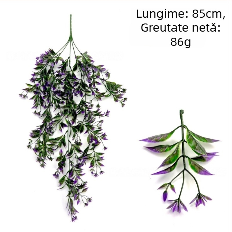 Viță de flori portocalie pentru perete, buchet decorativ din plante