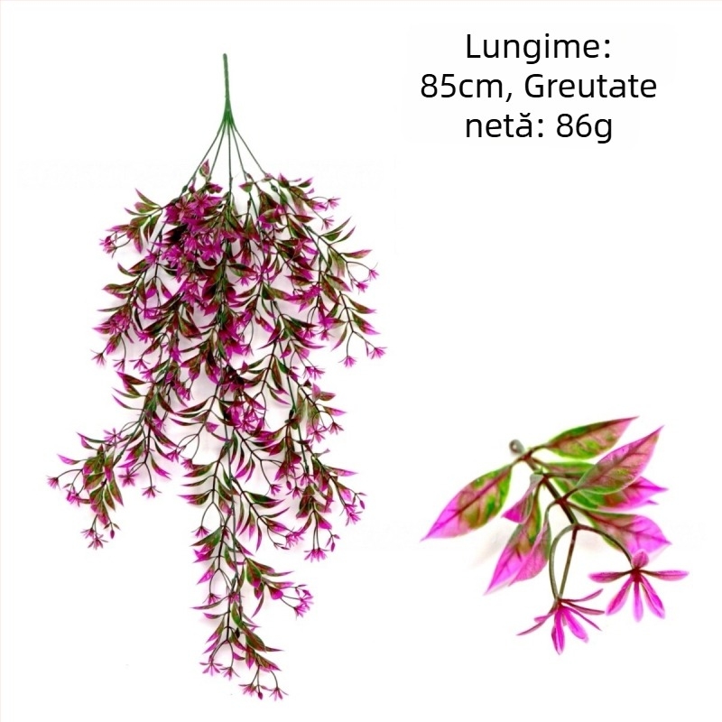 Viță de flori portocalie pentru perete, buchet decorativ din plante