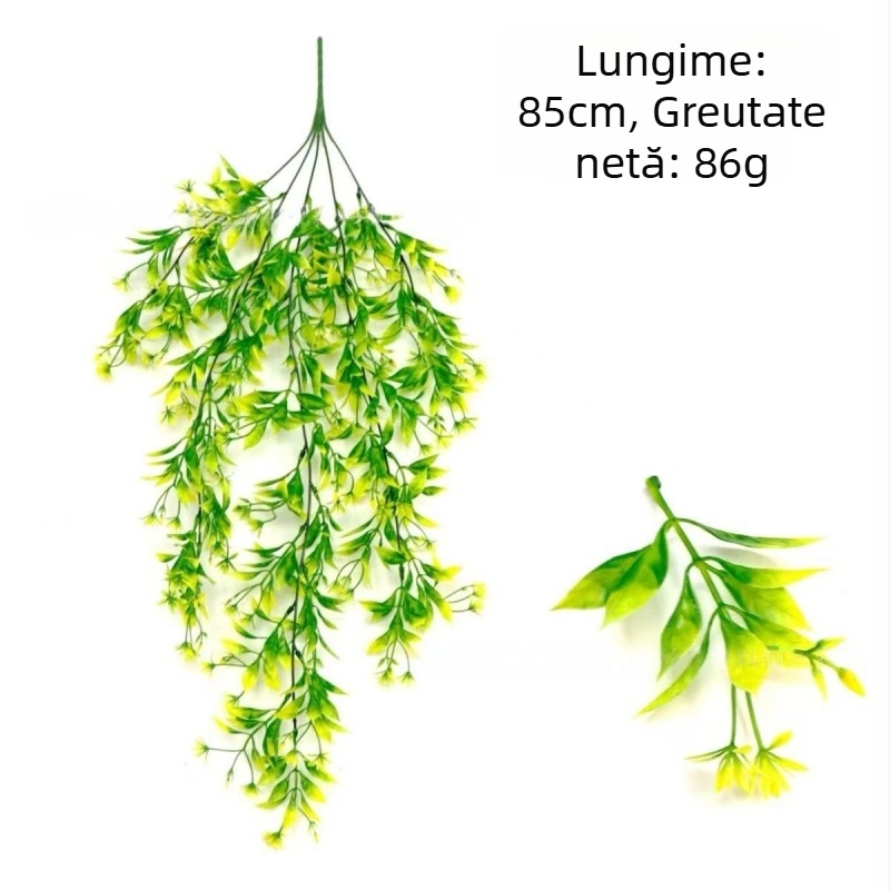 Viță de flori portocalie pentru perete, buchet decorativ din plante