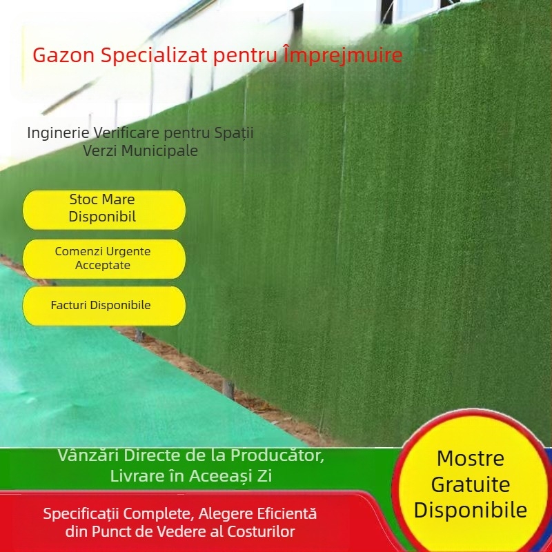 Gazon artificial pentru împrejmuiri de șantier și grădinițe – covor sintetic de gazon