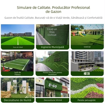 Jingsen Covor Artificial de Gazon – Gazon Sintetic Verde, Podea din Plastic pentru Exterior, Ideal pentru Grădiniță