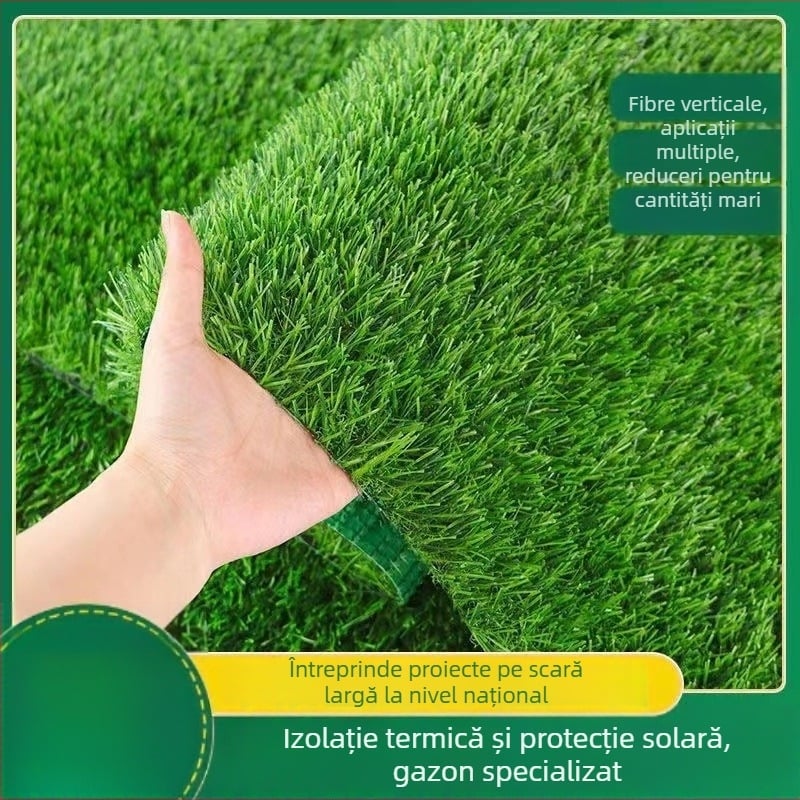 Jingsen Covor Artificial de Gazon – Gazon Sintetic Verde, Podea din Plastic pentru Exterior, Ideal pentru Grădiniță