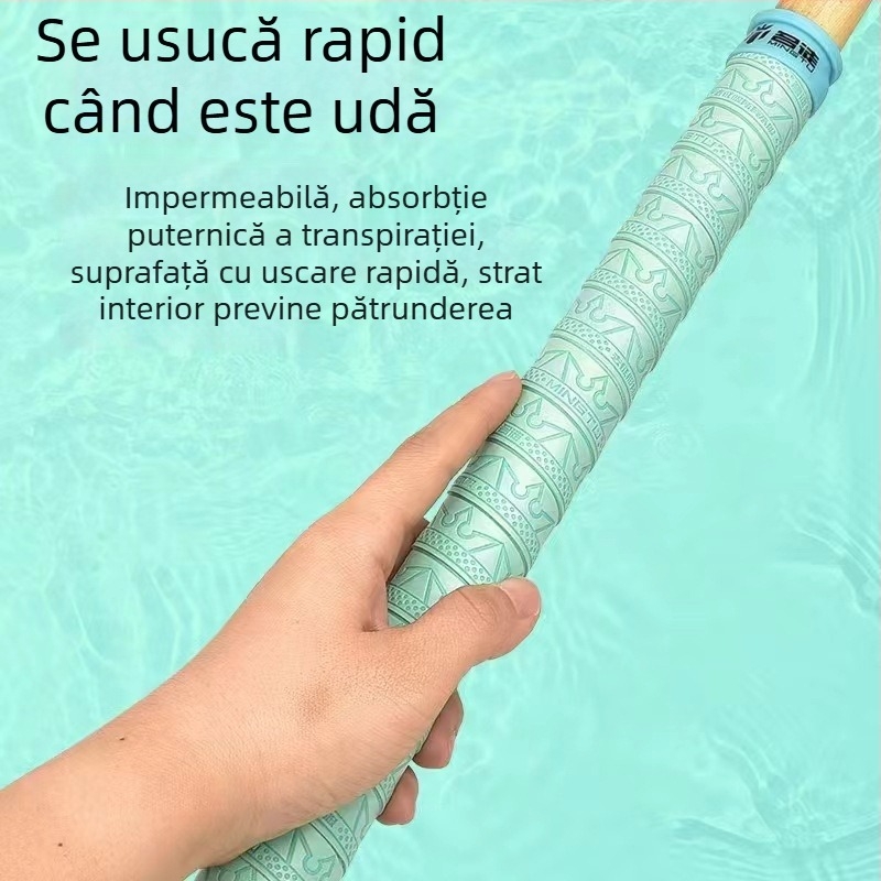 Înveliș pentru mâner de undiță din PU, absorbant la transpirație, anti-rotire, 2 m sau 3 m, culori: negru și Tiffany Blue