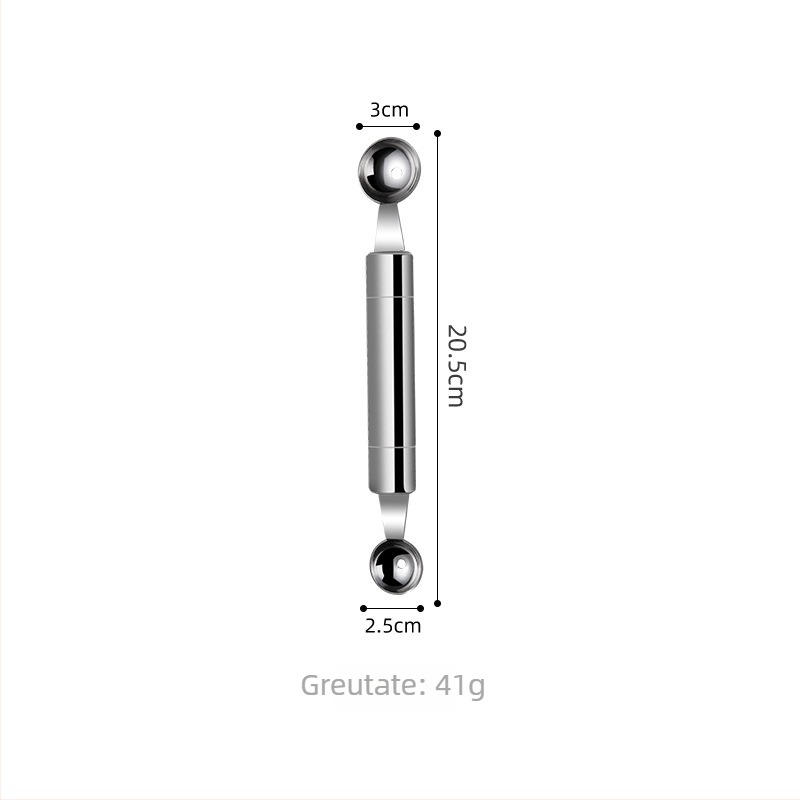 Cuțit de sculptură din oțel inoxidabil pentru fructe, formator de bile de fructe, platou de fructe, lingură pentru bile, instrument creativ de bucătărie