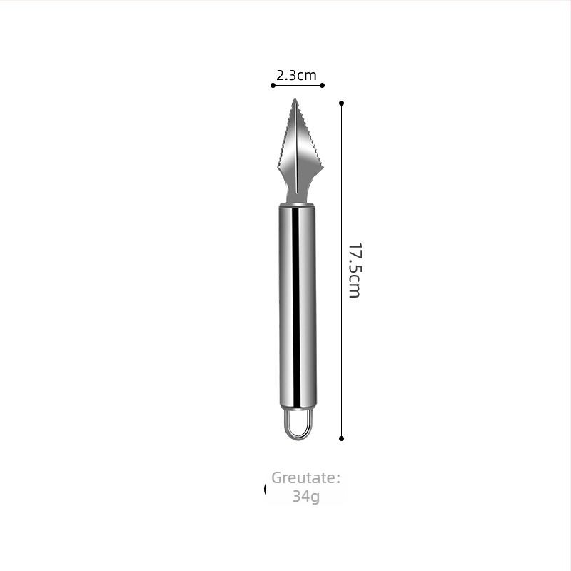 Cuțit de sculptură din oțel inoxidabil pentru fructe, formator de bile de fructe, platou de fructe, lingură pentru bile, instrument creativ de bucătărie