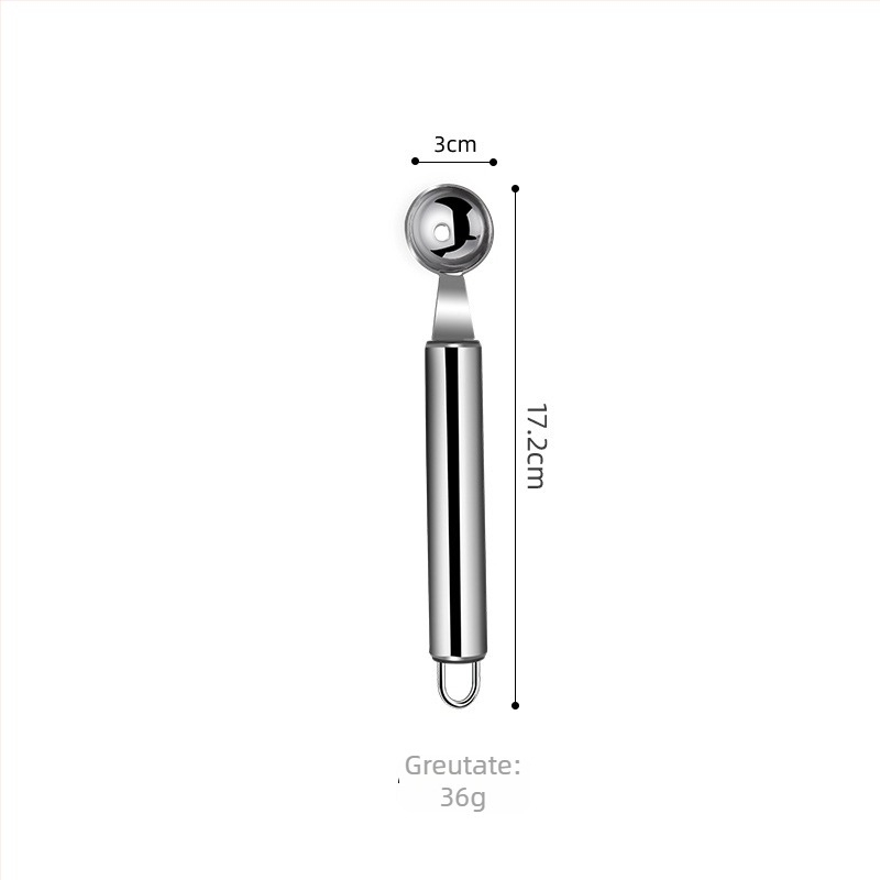 Cuțit de sculptură din oțel inoxidabil pentru fructe, formator de bile de fructe, platou de fructe, lingură pentru bile, instrument creativ de bucătărie