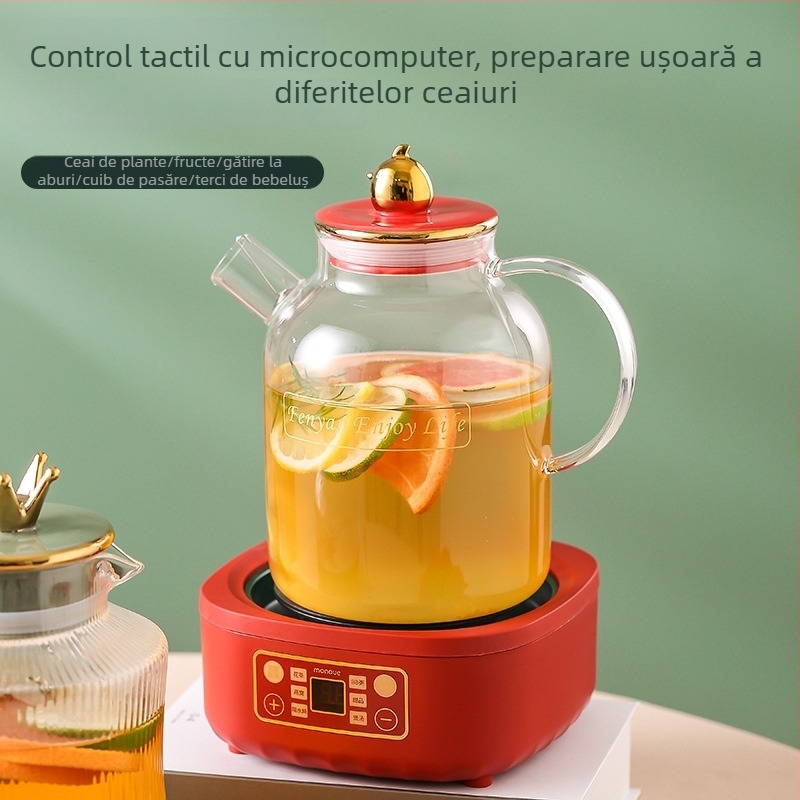 Set fierbător și ceainic, din sticlă, stil nordic, capacitate mare, rezistent la temperaturi înalte