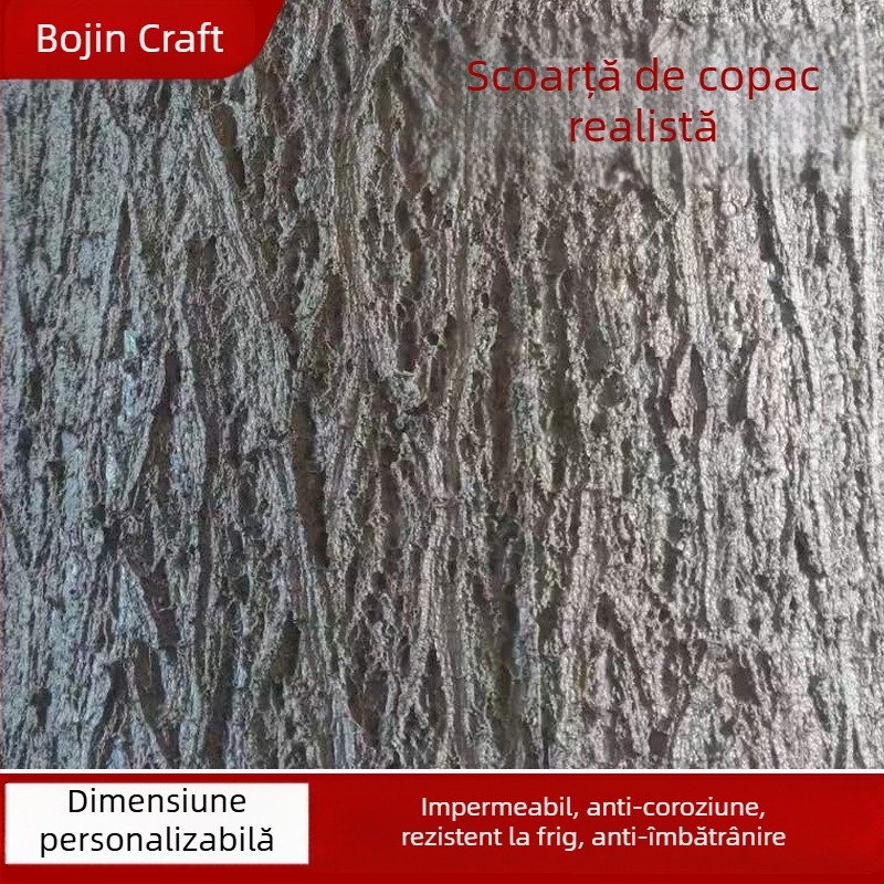 Acoperire PU cu aspect de scoarță de copac pentru țevi și decor exterior
