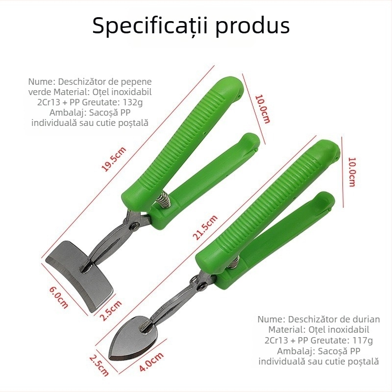 Instrument de deschidere pentru pepene și durian, clește pentru deschiderea cojii, divizor de fructe și tăietor de fructe