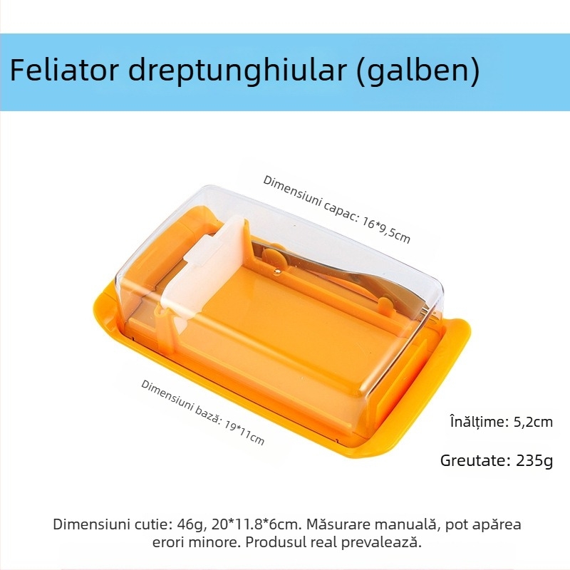 Cutie de depozitare pentru unt și brânză cu tăietor de unt pentru cofetărie