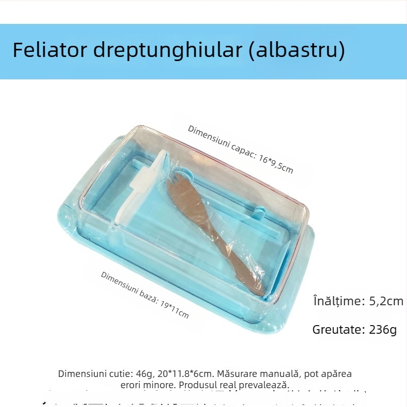 Cutie de depozitare pentru unt și brânză cu tăietor de unt pentru cofetărie