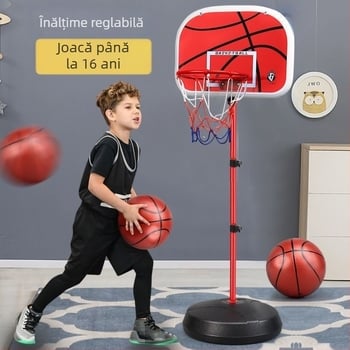 Coș de baschet reglabil interior – suport pentru copii, utilizare acasă, 3–9 ani