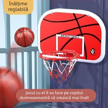 Coș de baschet reglabil interior – suport pentru copii, utilizare acasă, 3–9 ani