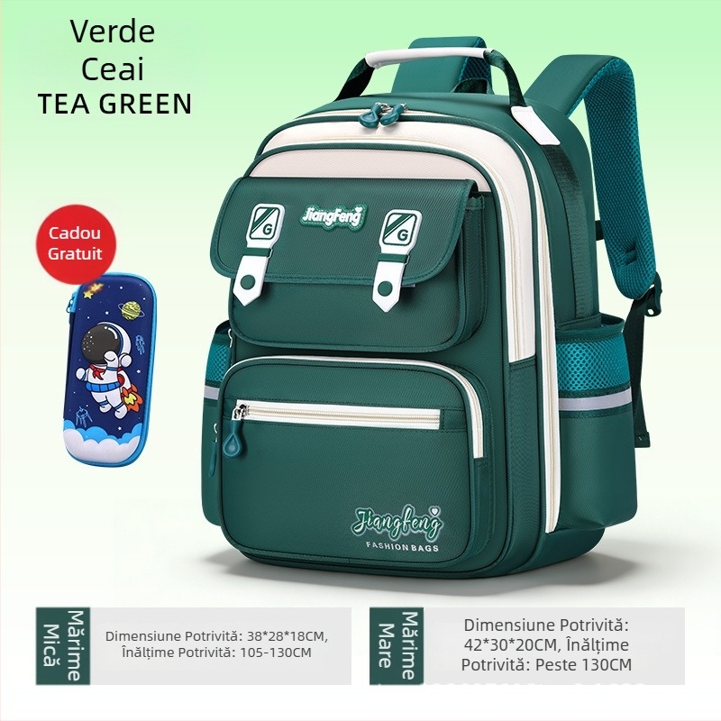 Rucsac ușor, impermeabil, pentru elevi de gimnaziu (clasele 5–6), protecție a coloanei, bretele respirabile, unisex, imprimeu capibara, Oxford material.