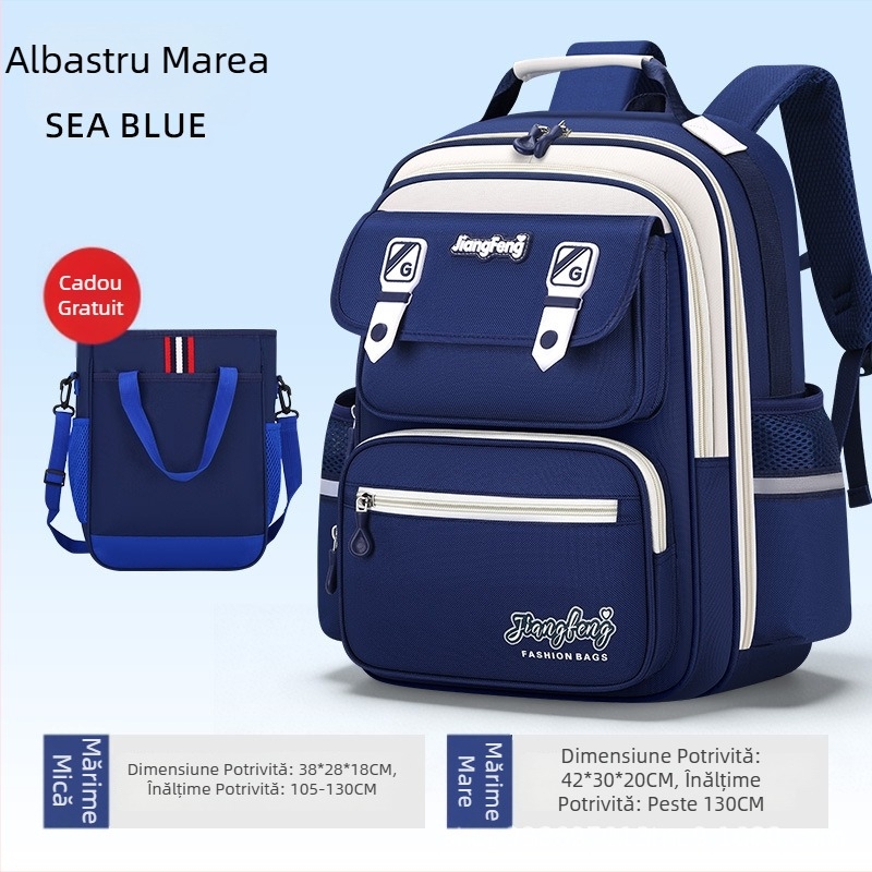 Rucsac ușor, impermeabil, pentru elevi de gimnaziu (clasele 5–6), protecție a coloanei, bretele respirabile, unisex, imprimeu capibara, Oxford material.