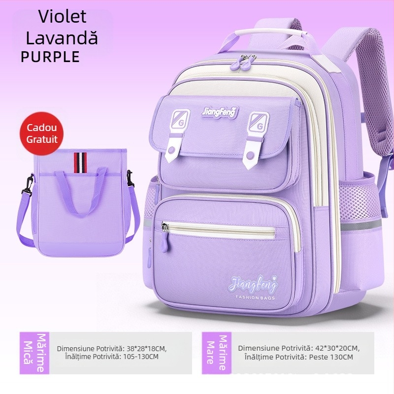 Rucsac ușor, impermeabil, pentru elevi de gimnaziu (clasele 5–6), protecție a coloanei, bretele respirabile, unisex, imprimeu capibara, Oxford material.