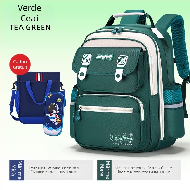 Rucsac ușor, impermeabil, pentru elevi de gimnaziu (clasele 5–6), protecție a coloanei, bretele respirabile, unisex, imprimeu capibara, Oxford material.