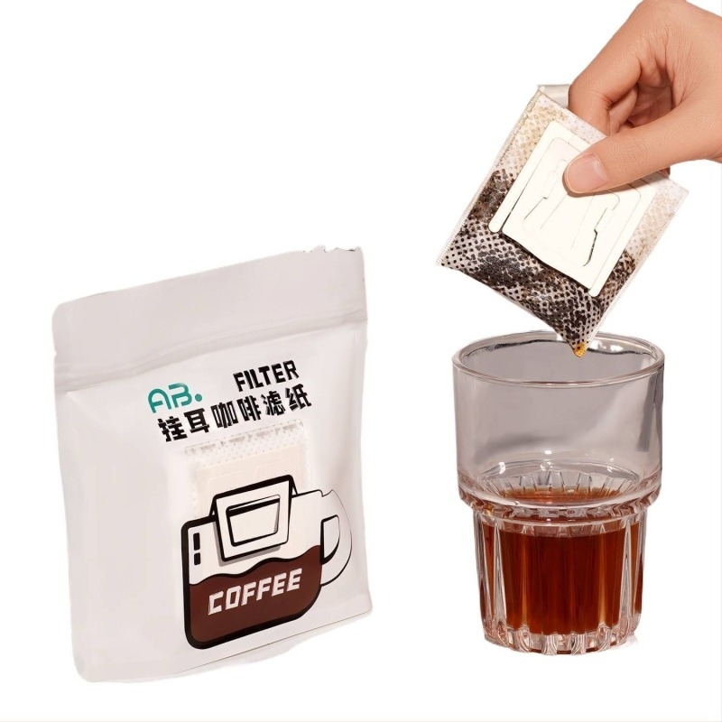 Filtru de cafea din hârtie, de unică folosință, pentru cafea tip drip, cu design pentru urechi, potrivit pentru alimente