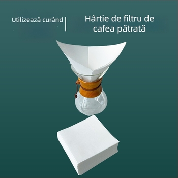 Hârtie de filtru pentru cafea, pliabilă, pătrată, 22/26/30 cm, 100 de foi pe pachet